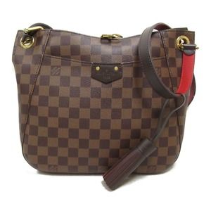 Louis Vuitton Damier Bank Shoulder Coated Brown Canvas South Bag PVC